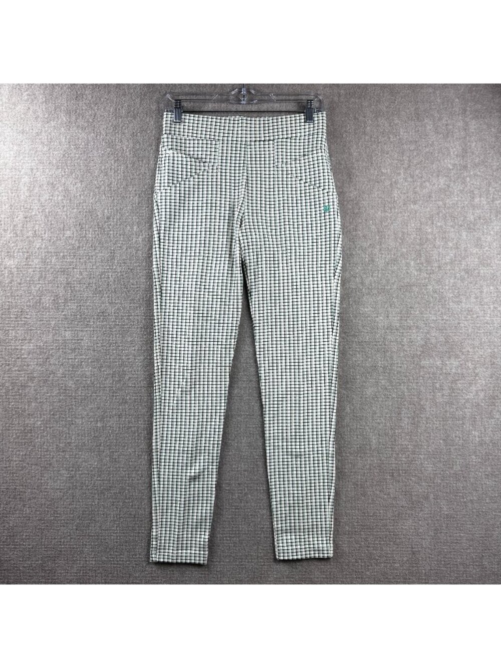 Betabrand Journey Skinny Pants Womens S Long Grid Check Stretch Light Academia
